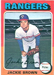 1975 Topps Mini Baseball Cards      316     Jackie Brown
